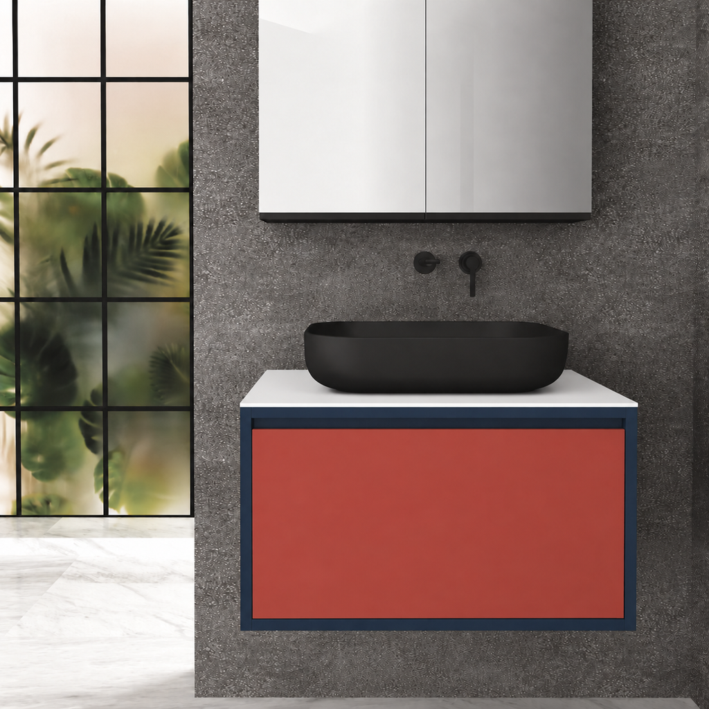 Drawer 80 Deep vanity - cabinet 167 / drawer 165 / White countertop