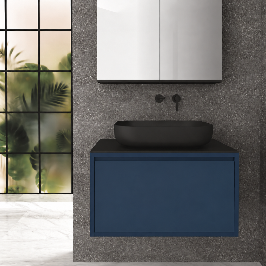 Drawer 80 Deep vanity - cabinet 167 / drawer 167 / Black countertop
