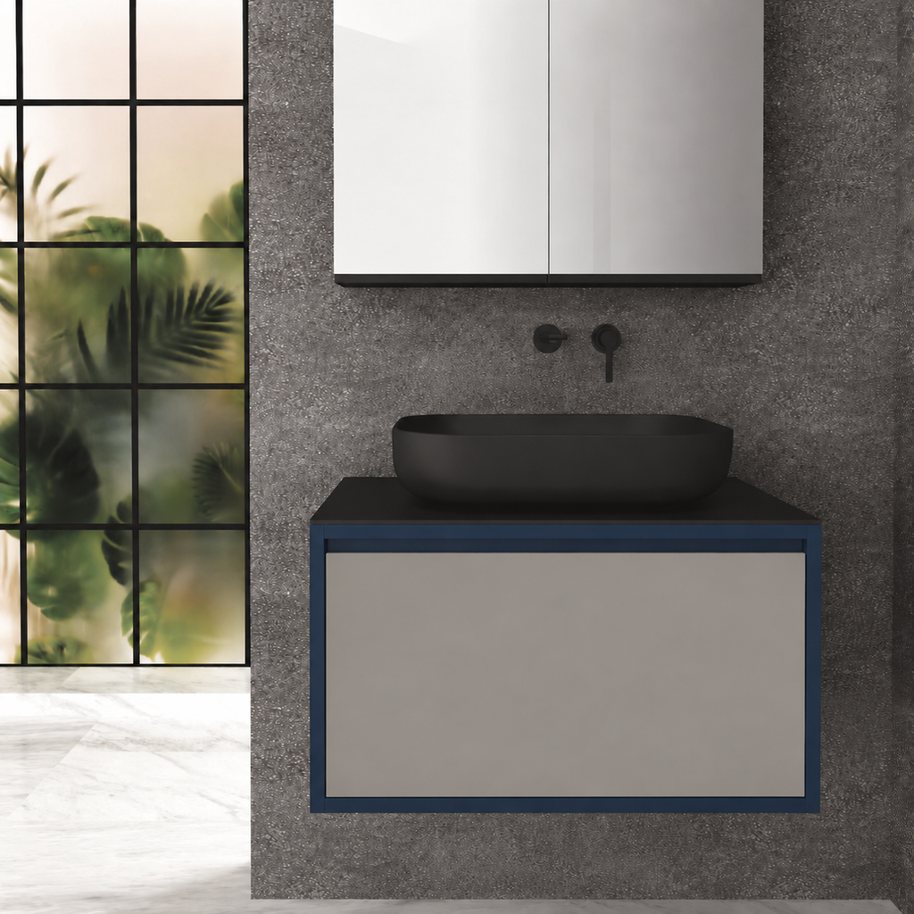 Drawer 80 Deep vanity - cabinet 167 / drawer 194 / Black countertop