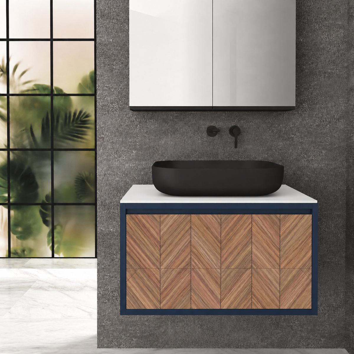 Drawer 80 Deep vanity - cabinet 167 / drawer 270 / White countertop