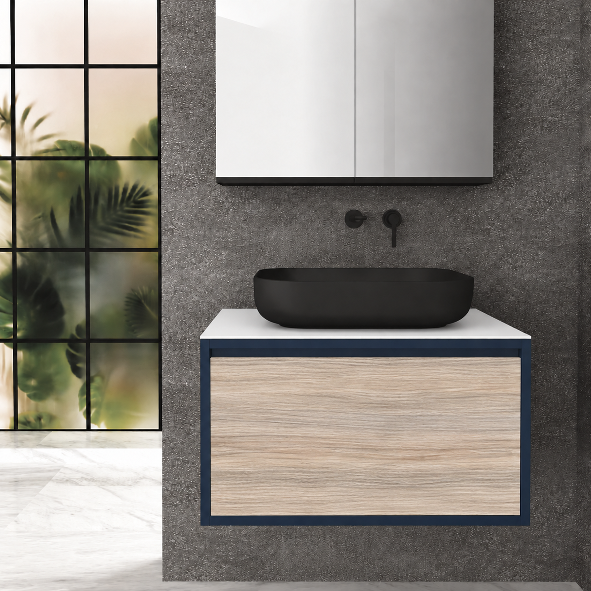 Drawer 80 Deep vanity - cabinet 167 / drawer 326 / White countertop