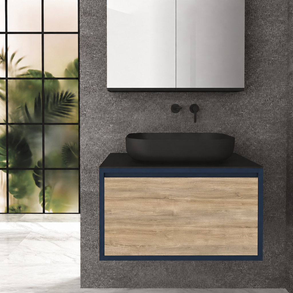 Drawer 80 Deep vanity - cabinet 167 / drawer 331 / Black countertop