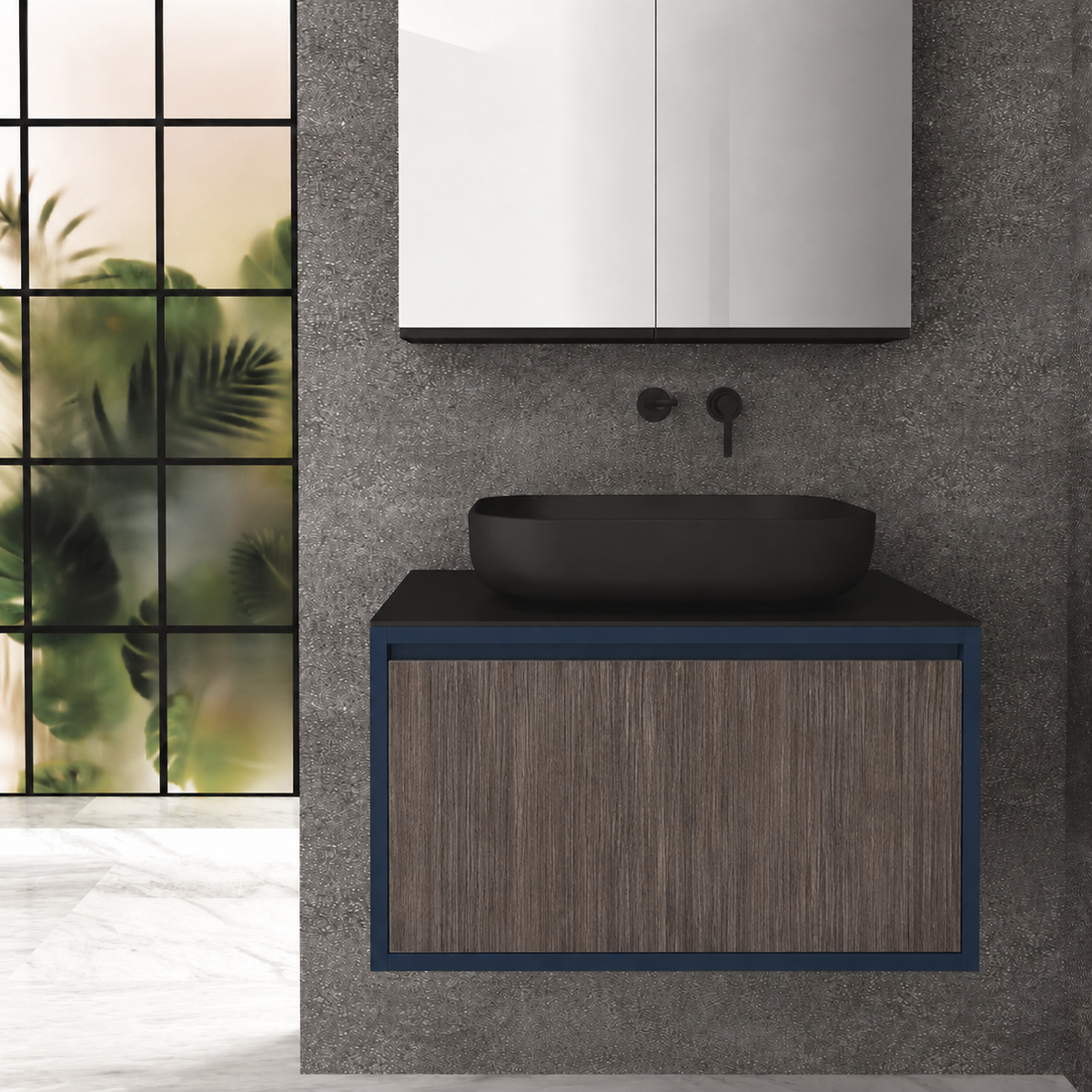 Drawer 80 Deep vanity - cabinet 167 / drawer 399 / Black countertop