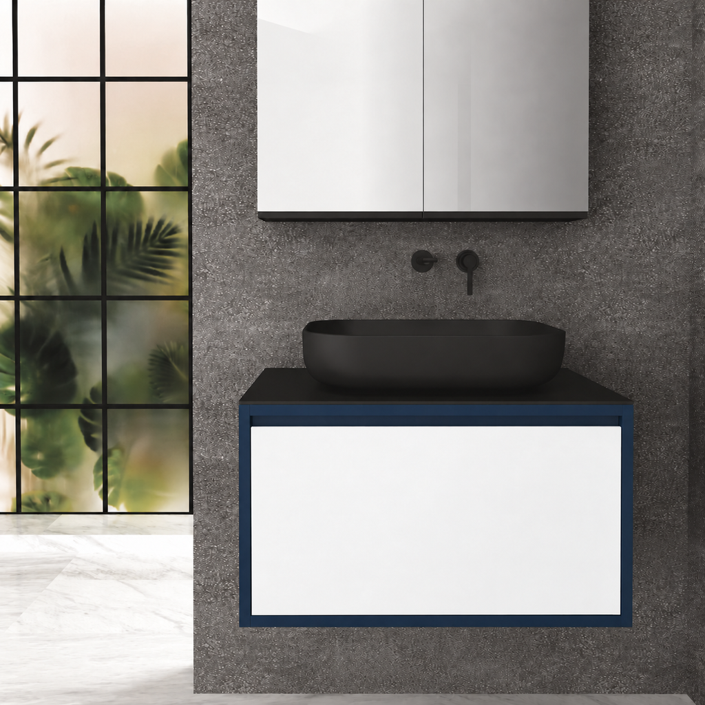 Drawer 80 Deep vanity - cabinet 167 / drawer 6080 / Black countertop