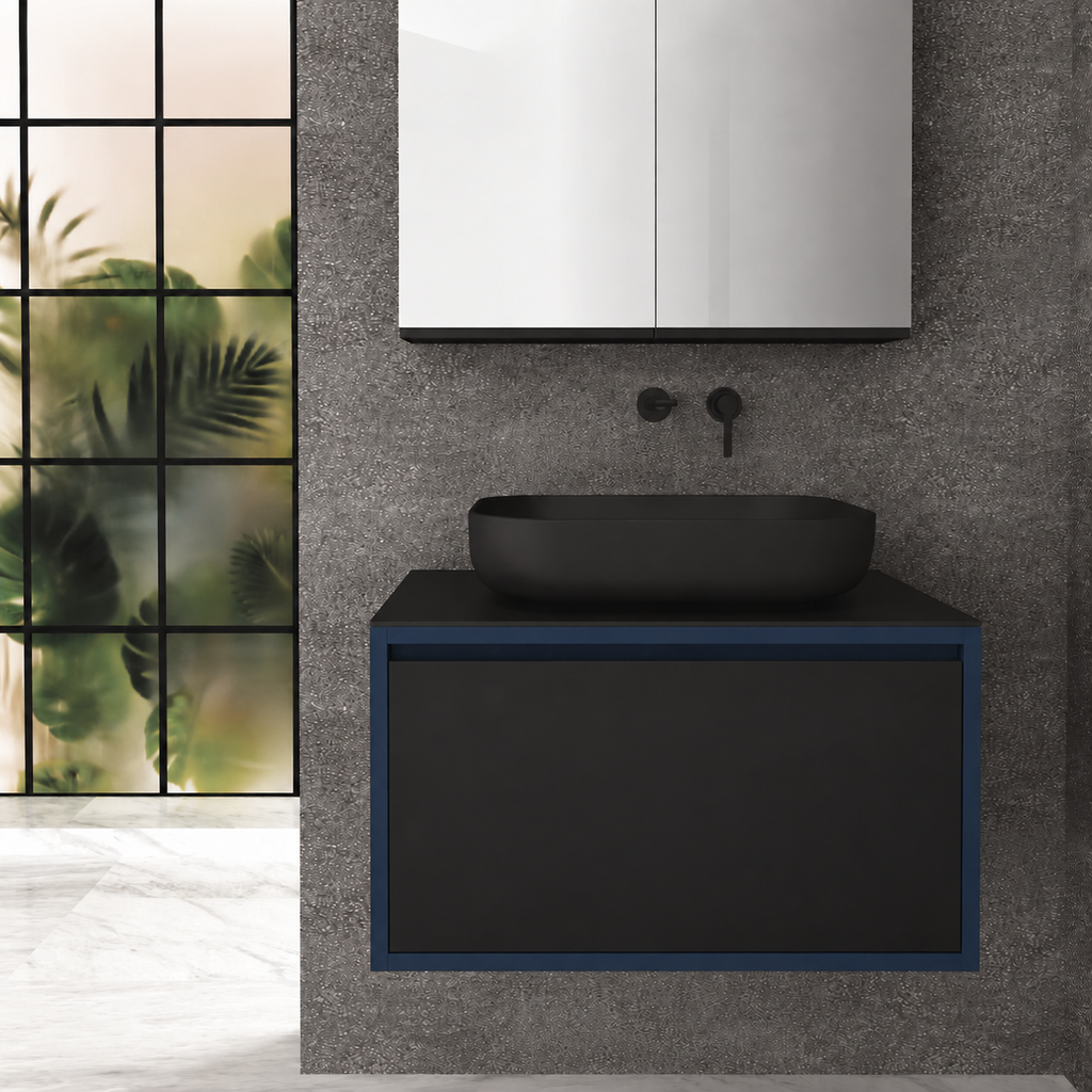 Drawer 80 Deep vanity - cabinet 167 / drawer 6090 / Black countertop
