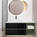 Double Drawer With Shelf vanity - cabinet 162 / drawers 6040 / White countertop