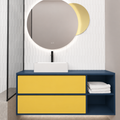 Double Drawer With Shelf vanity - cabinet 167 / drawers 168 / White countertop