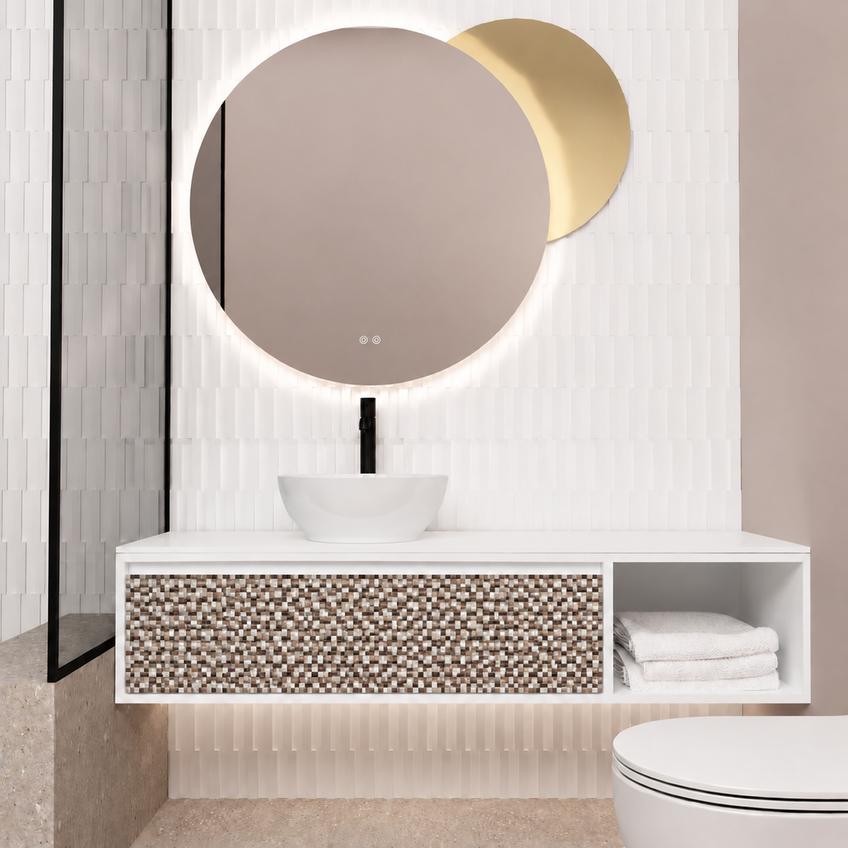 Orabella exact finish245 staggered rectangular mosaic 1878/6010/245/W///