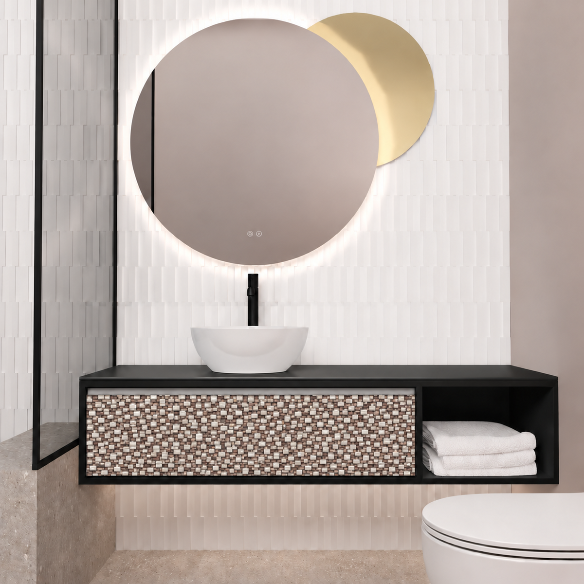 Orabella exact finish245 staggered rectangular mosaic 1878/6040/245/B///