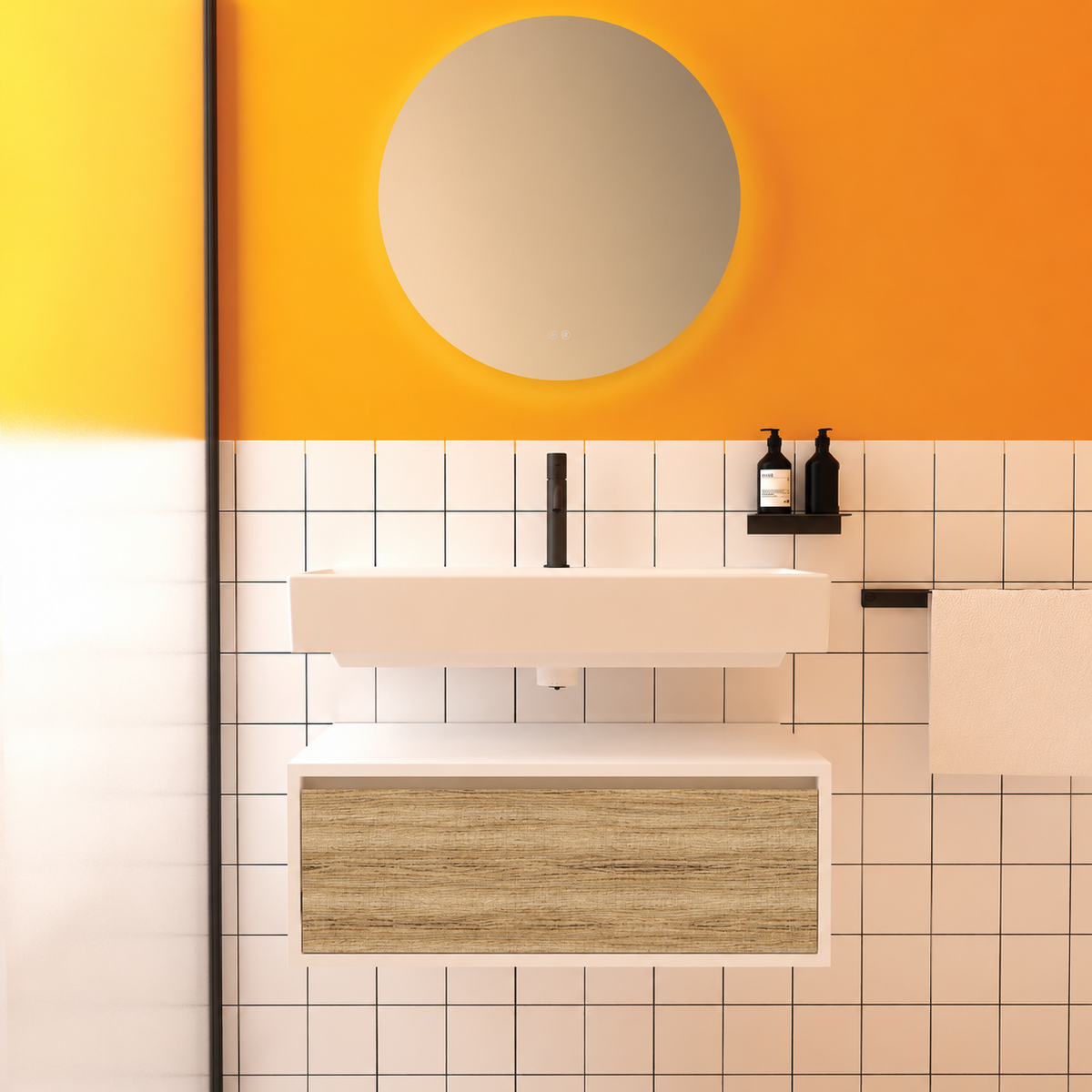 Amabile vanity — cabinet 6080, drawer 390