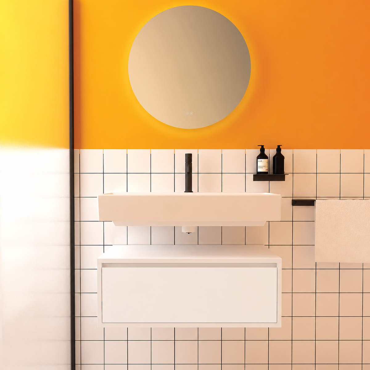 Amabile vanity — cabinet 6080, drawer 6080