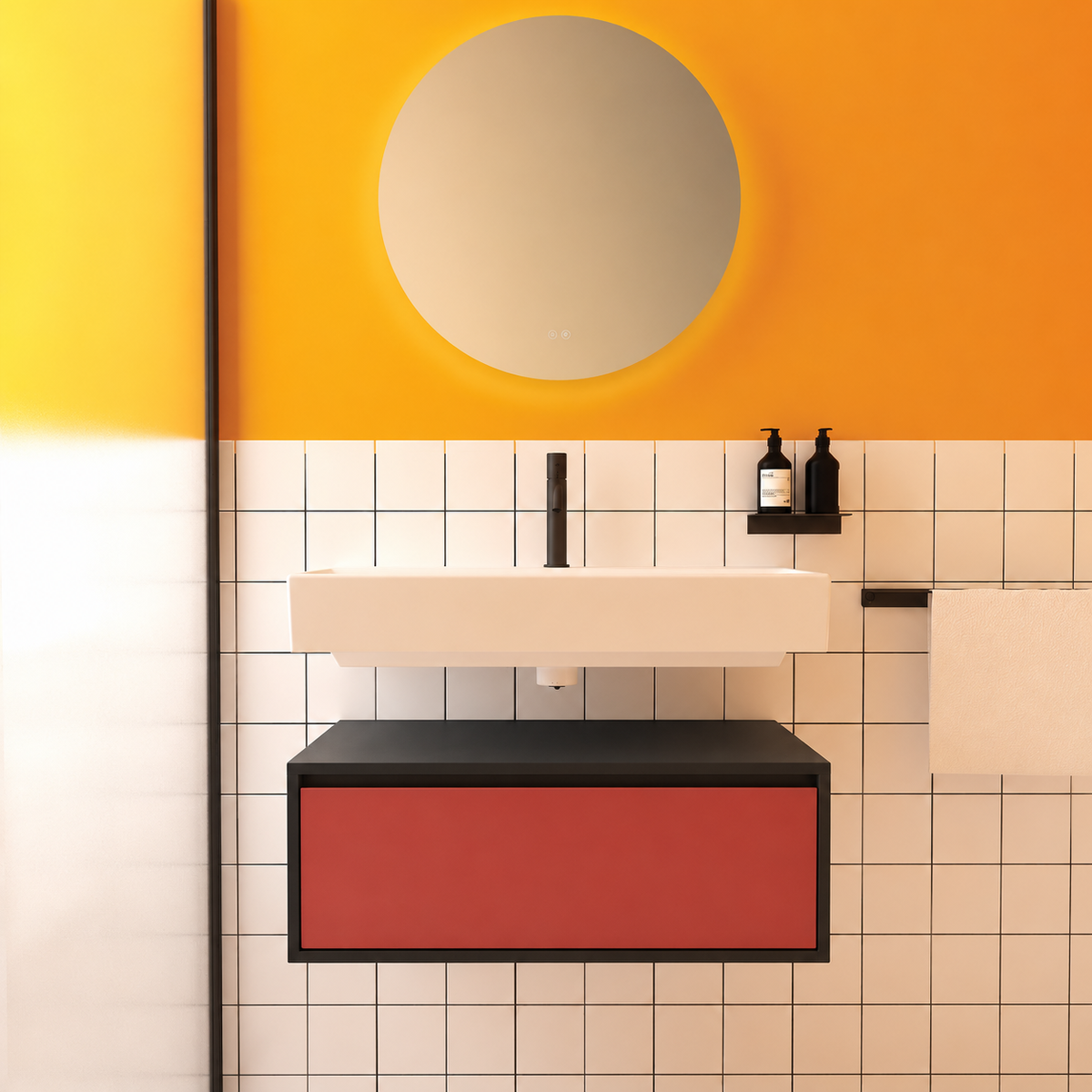 Amabile vanity — cabinet 6090, drawer 165