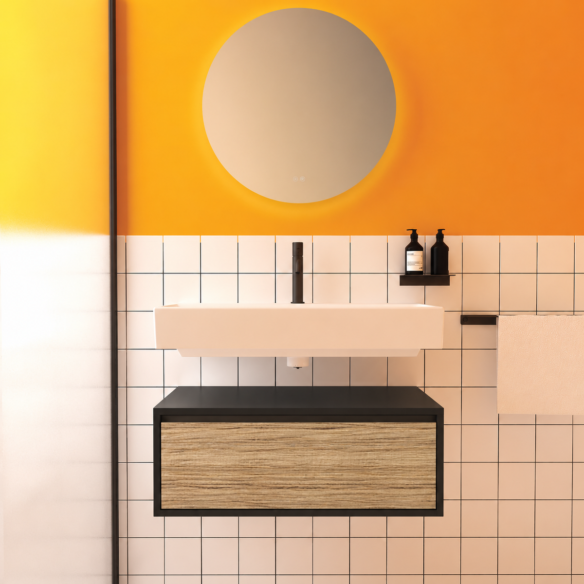 Amabile vanity — cabinet 6090, drawer 390