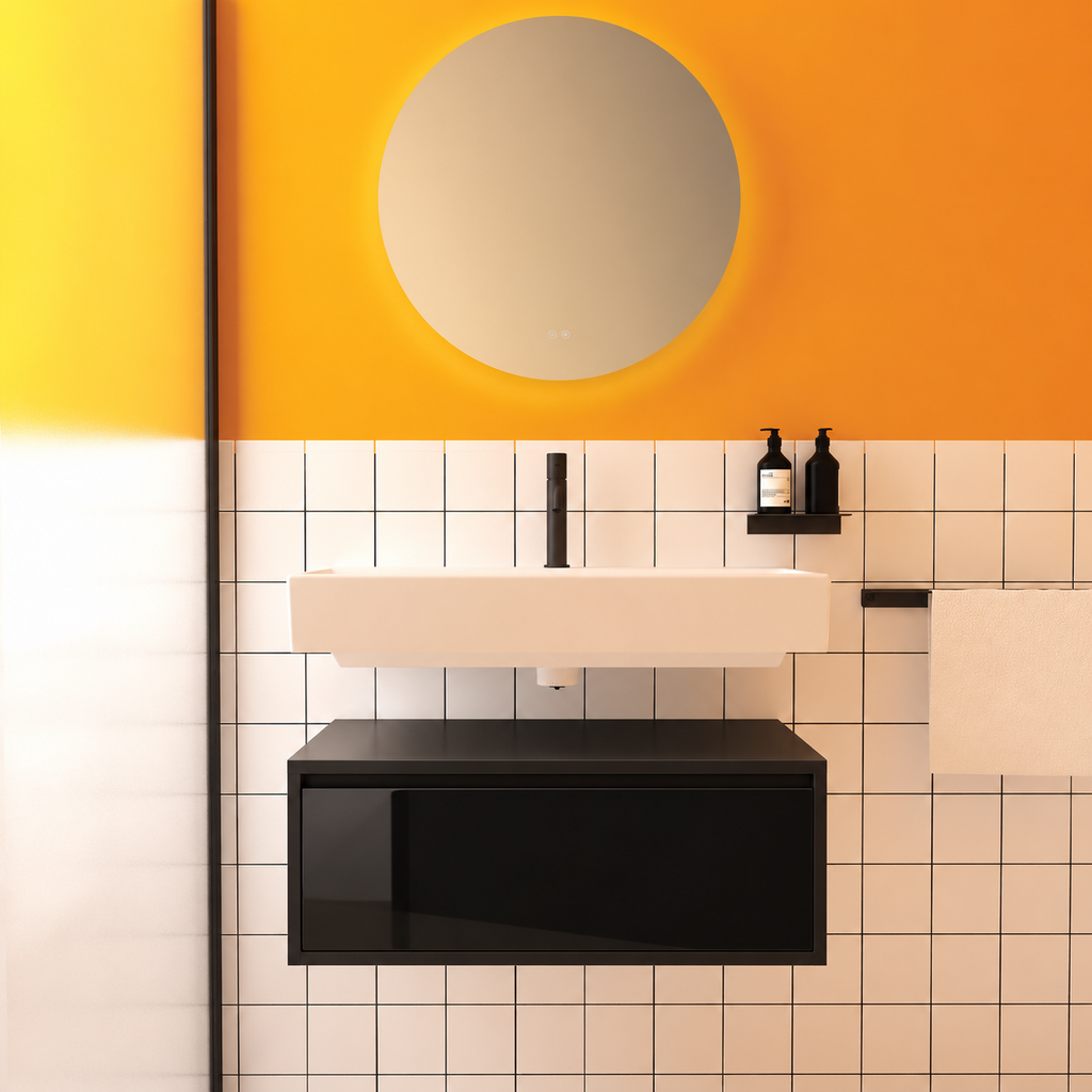 Amabile vanity — cabinet 6090, drawer 6040