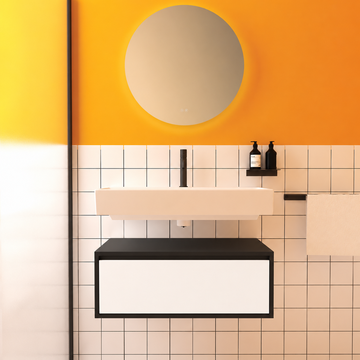 Amabile vanity — cabinet 6090, drawer 6080