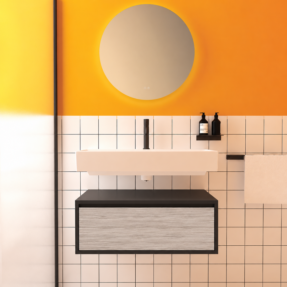Amabile vanity — cabinet 6090, drawer 719