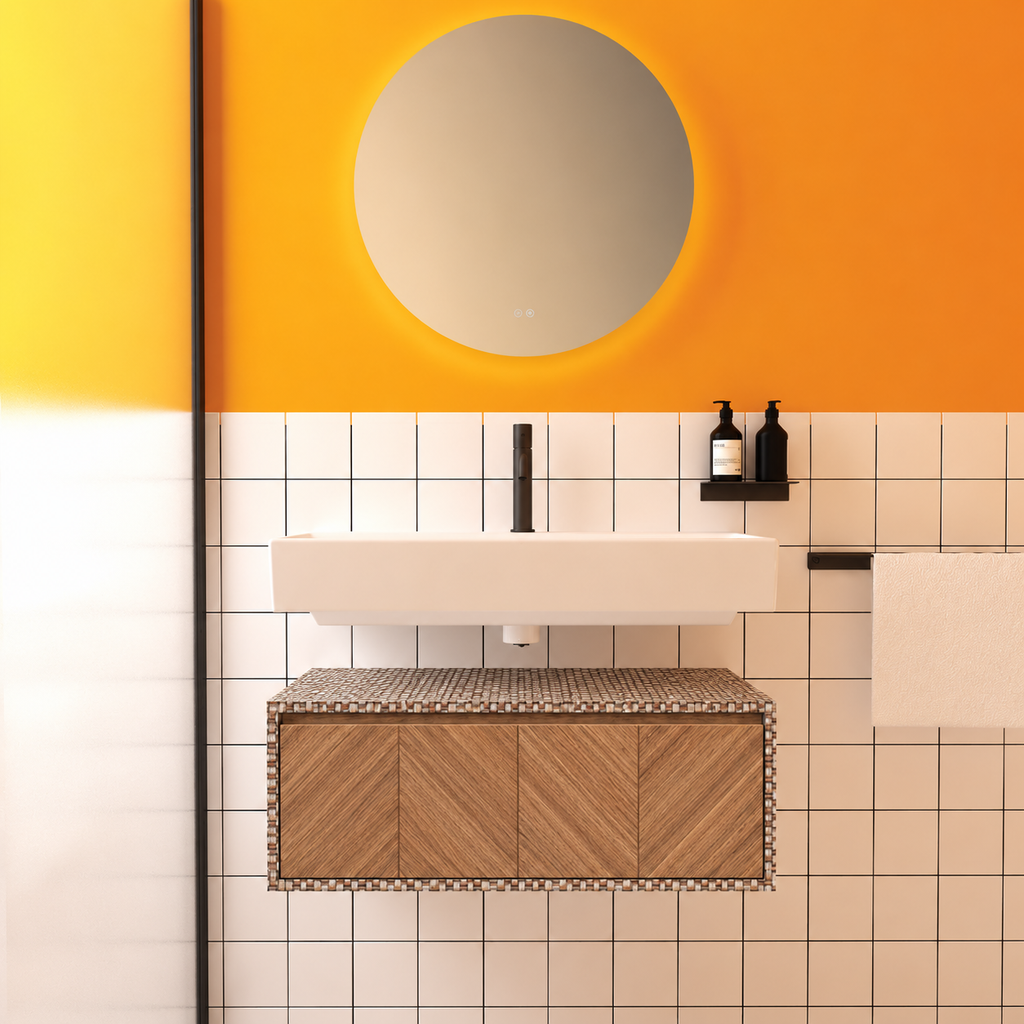 Amabile vanity - cabinet finish 245 / drawer finish 270