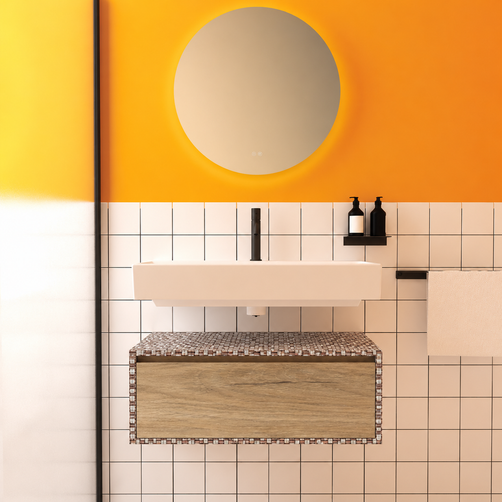 Amabile vanity - cabinet finish 245 / drawer finish 331