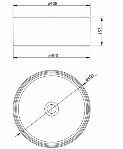 ROUND ART BASIN ᴓ408x132MM