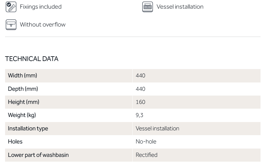 NOEMI PINK ROUND BASIN 44X44X16CM