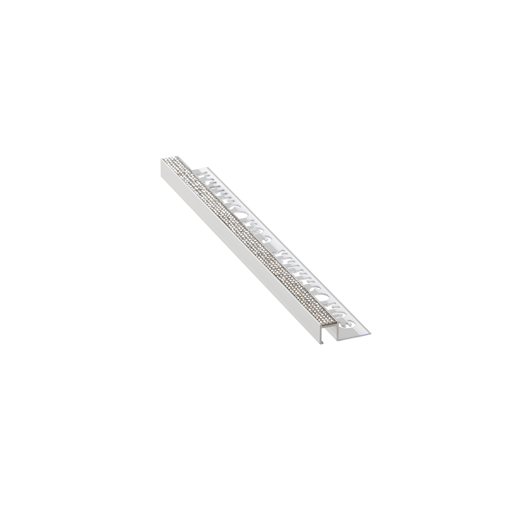 ALUMINIUM SILVER SHINE CRYSTAL LISTELLO 12MM
