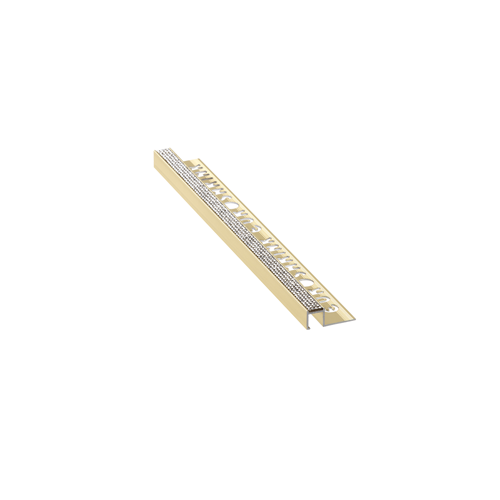 ALUMINIUM GOLD SHINE CRYSTAL LISTELLO 12MM