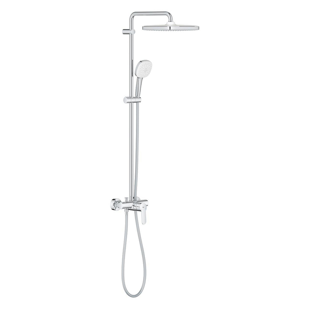 GROHE TEMPESTA COSMOPOLITAN SYSTEM 250 CUBE SHOWER SYSTEM WITH SINGLE LEVER MIXER FOR WALL MOUNTING