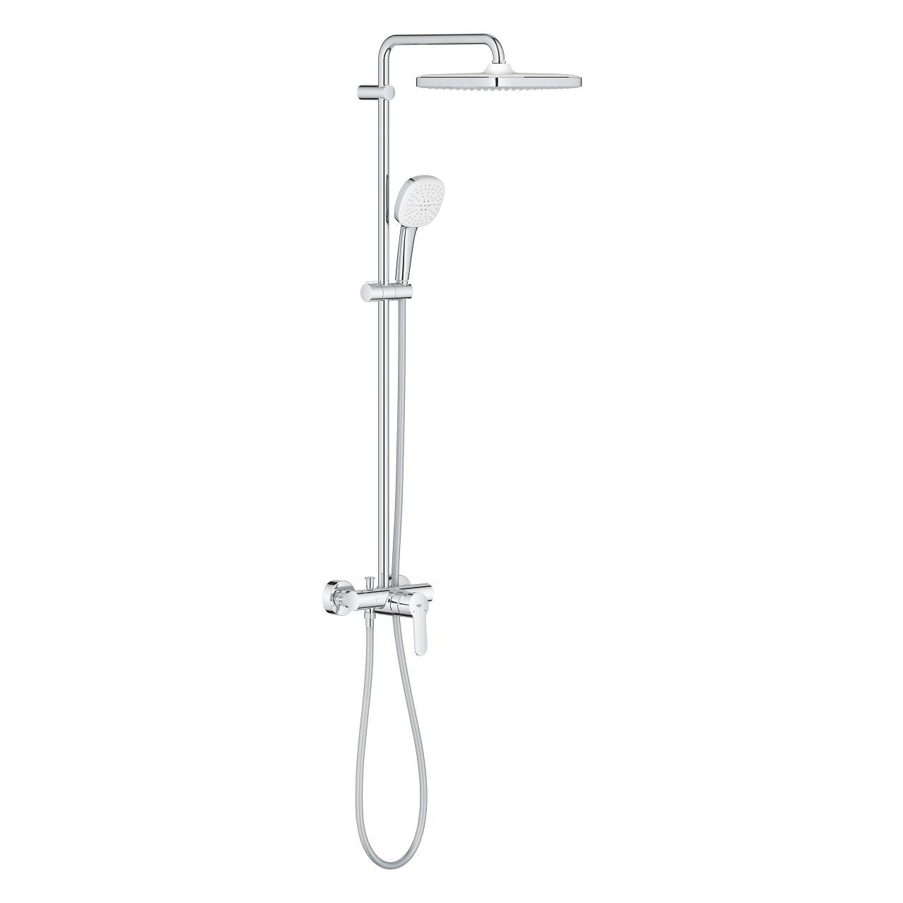 GROHE TEMPESTA COSMOPOLITAN SYSTEM 250 CUBE SHOWER SYSTEM WITH SINGLE LEVER MIXER FOR WALL MOUNTING