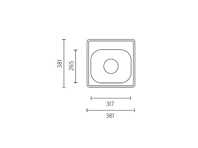 KITCHEN SINK E12153 38.1×38.1×15.3CM