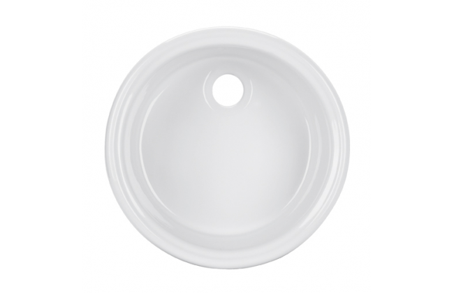 CUBA WHITE ROUND KITCHEN SINK