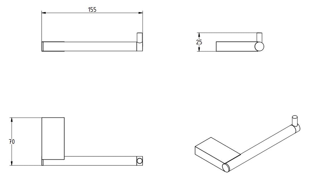OMEGA TOILET ROLL HOLDER