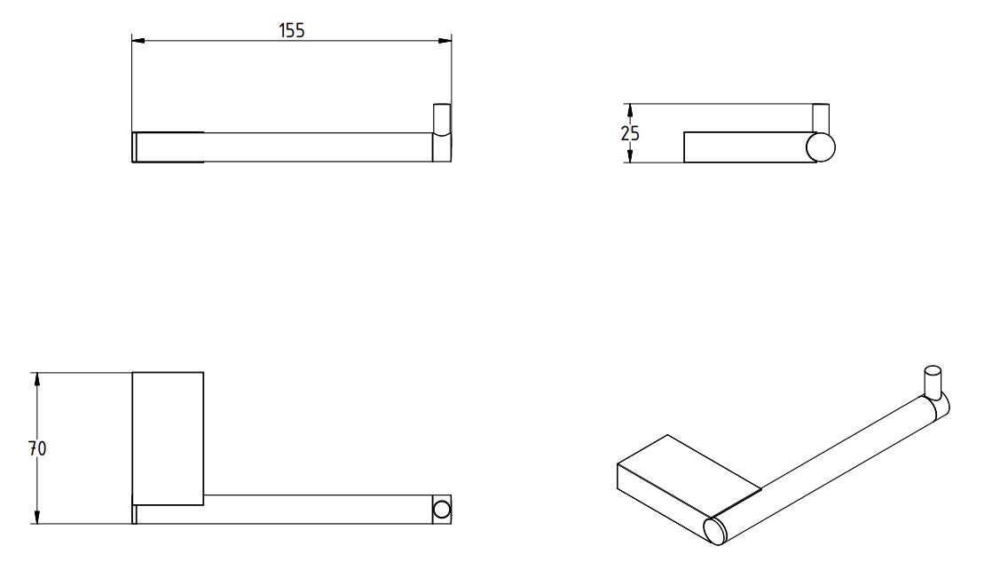 OMEGA TOILET ROLL HOLDER