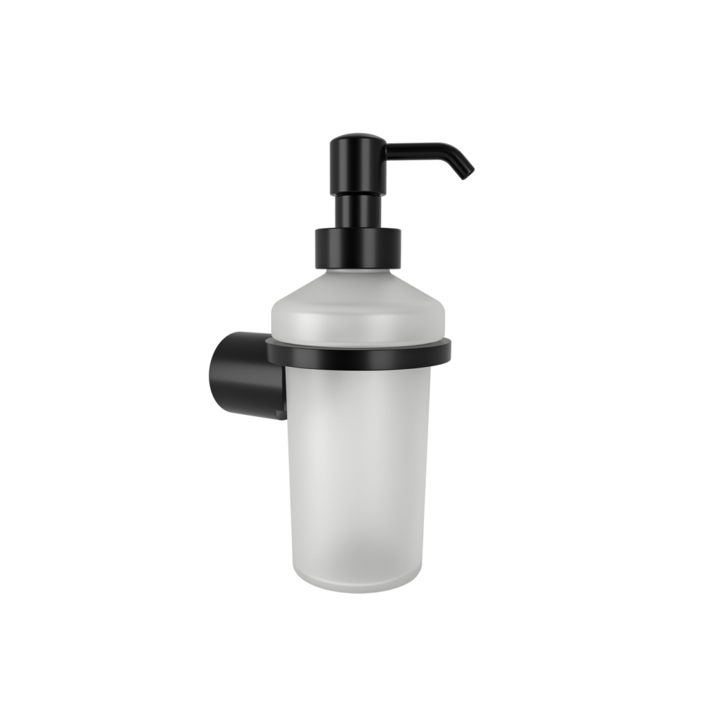 LAMDA BLACK MATTE WALL MOUNTED SOAP DISPENSER