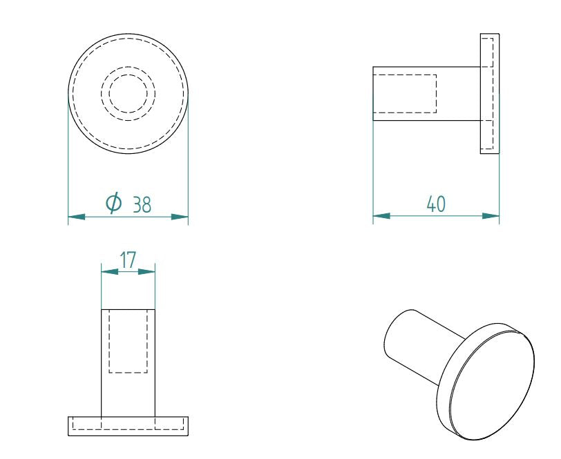 LAMDA SINGLE ROBE HOOK