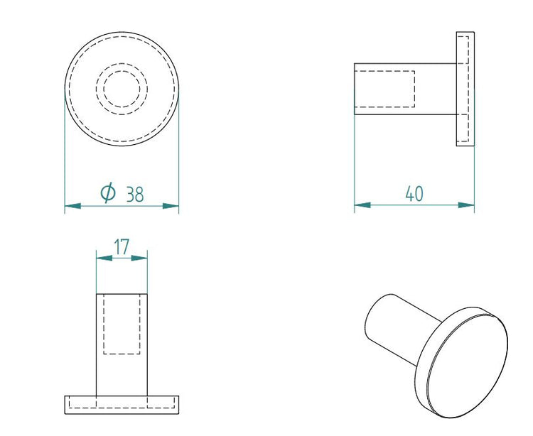 LAMDA SINGLE ROBE HOOK