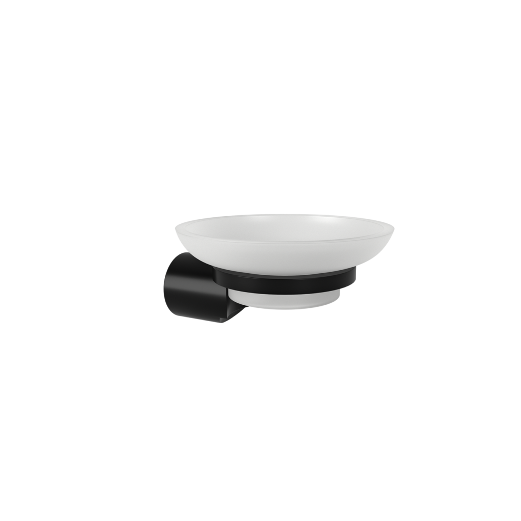 LAMDA BLACK MATTE WALL MOUNTED SOAP DISH HOLDER