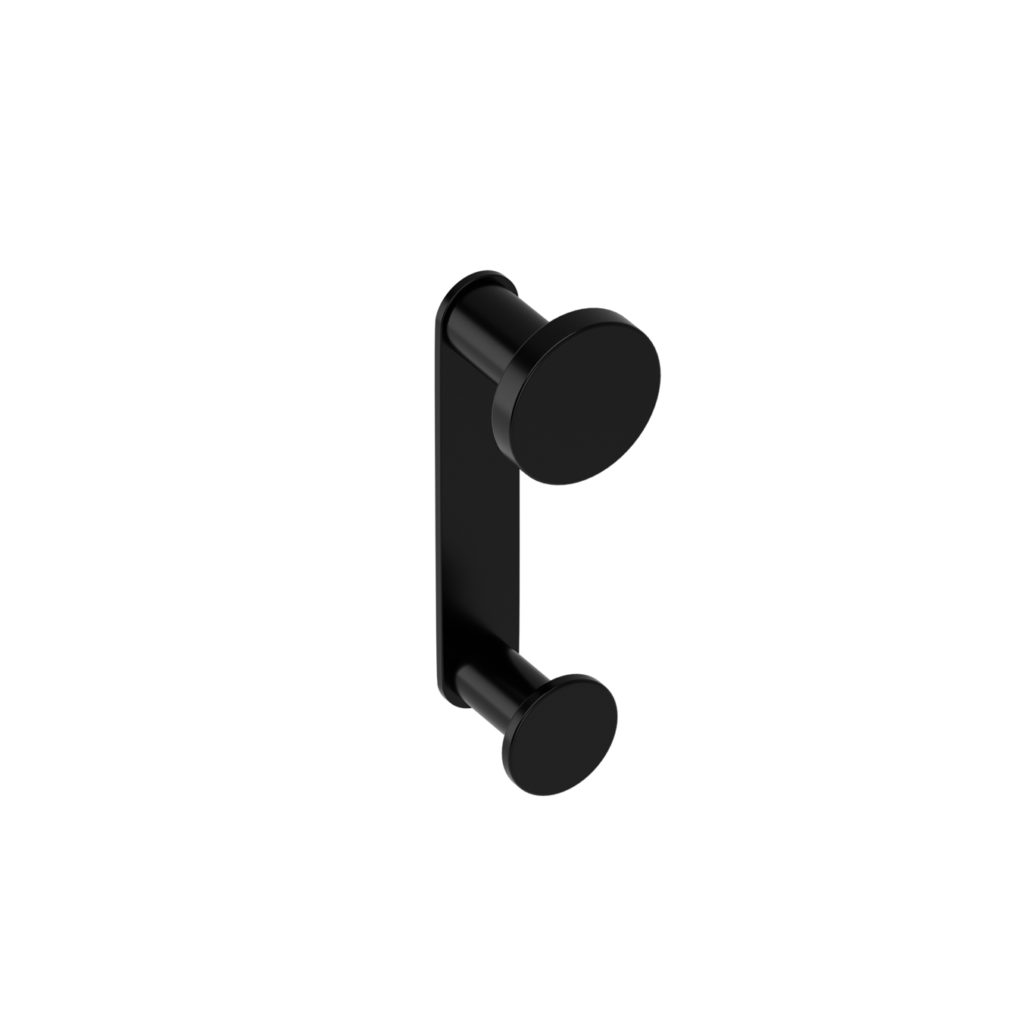 LAMDA BLACK MATTE DOUBLE ROBE HOOK