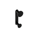 LAMDA BLACK MATTE DOUBLE ROBE HOOK