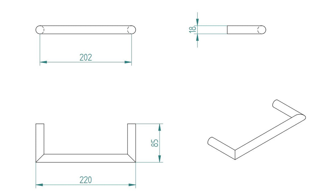 LAMDA DOUBLE SUPPORTED TOWEL RING