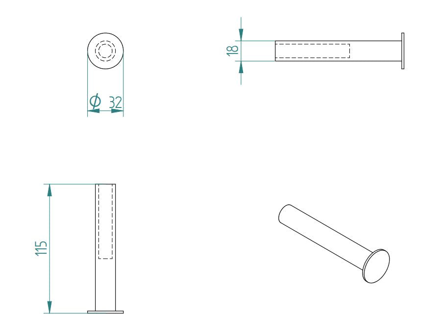 LAMDA SPARE TOILET ROLL HOLDER