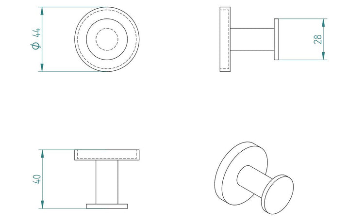 OMICRON SINGLE ROBE HOOK