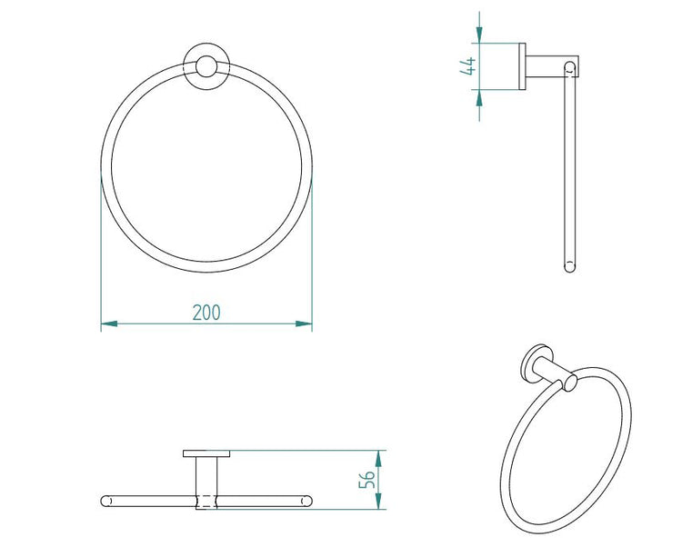 OMICRON ROUND TOWEL RING