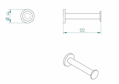 OMICRON SPARE TOILET ROLL HOLDER