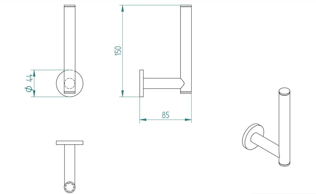 OMICRON SPARE TOILET ROLL HOLDER