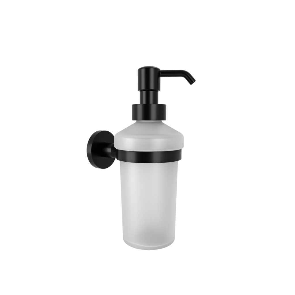 SIGMA BLACK MATTE WALL MOUNTED SOAP DISPENSER