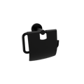 SIGMA BLACK MATTE TOILET ROLL HOLDER WITH LID