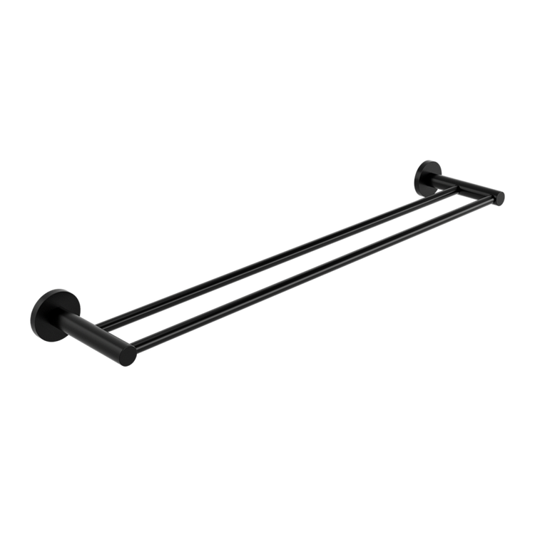 SIGMA BLACK MATTE DOUBLE TOWEL RAIL 58CM