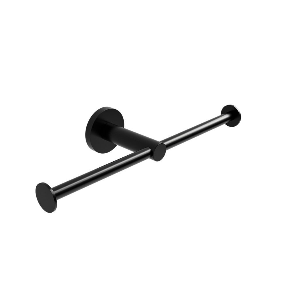 SIGMA BLACK MATTE DOUBLE PAPER TOILET HOLDER