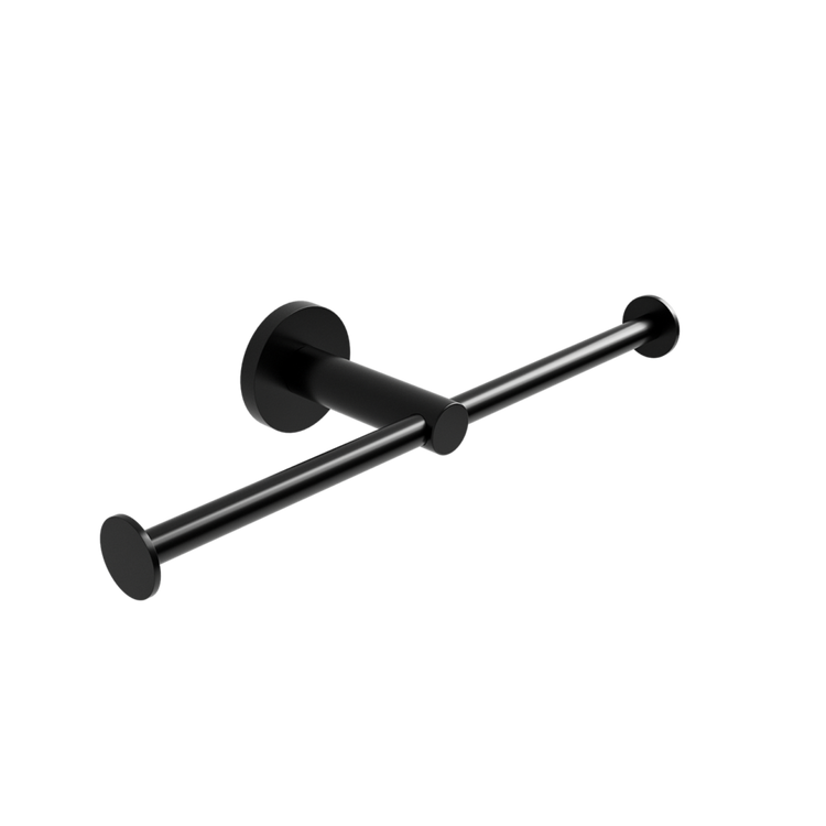 SIGMA BLACK MATTE DOUBLE PAPER TOILET HOLDER