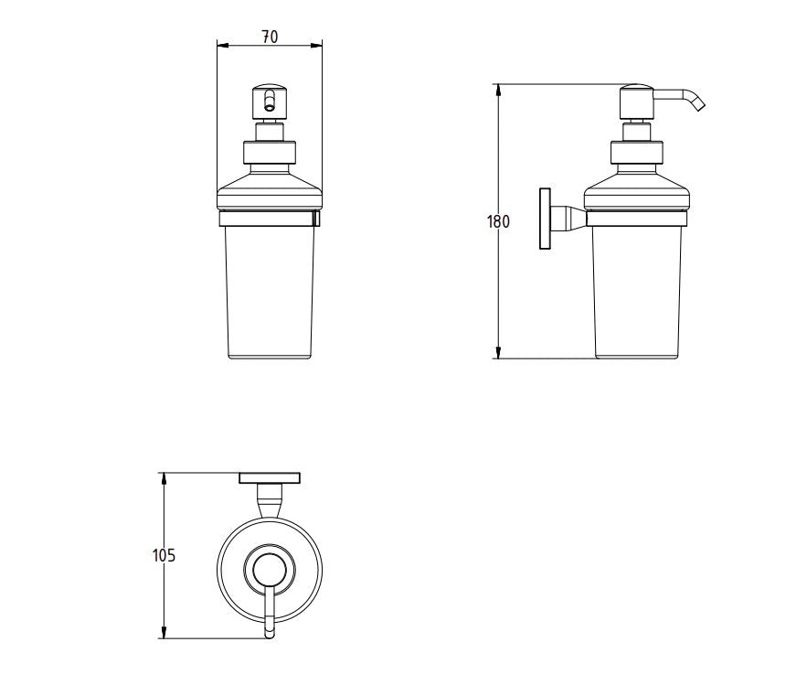 DELTA WALL MOUNTED SOAP DISPENSER